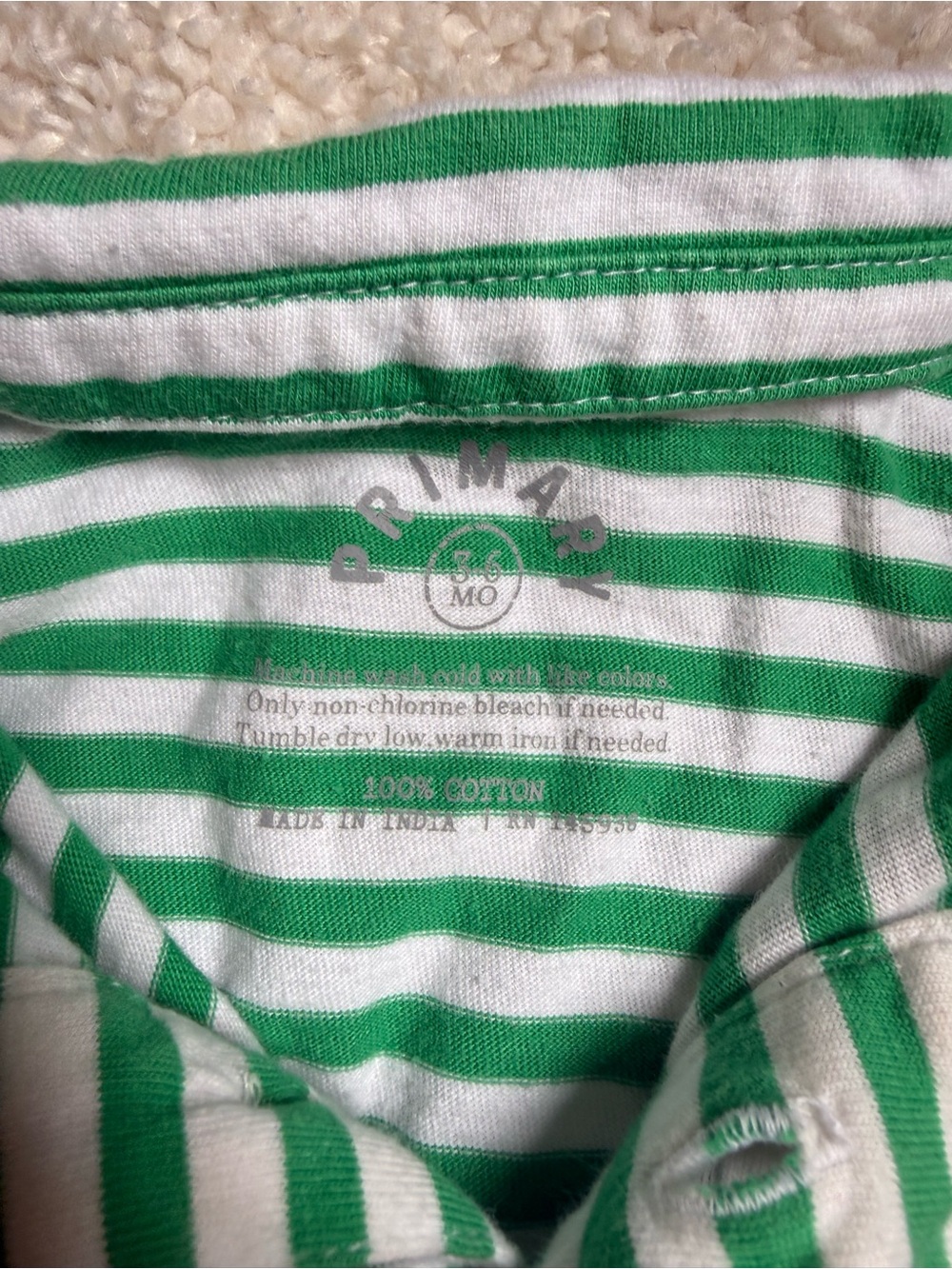 Primary Baby Boy Cotton Rompers - Picture 3 of 4